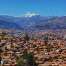 Cusco with the holy mountain Ausangate, with 6384 meters sea-level the highest summit in Southeast Peru